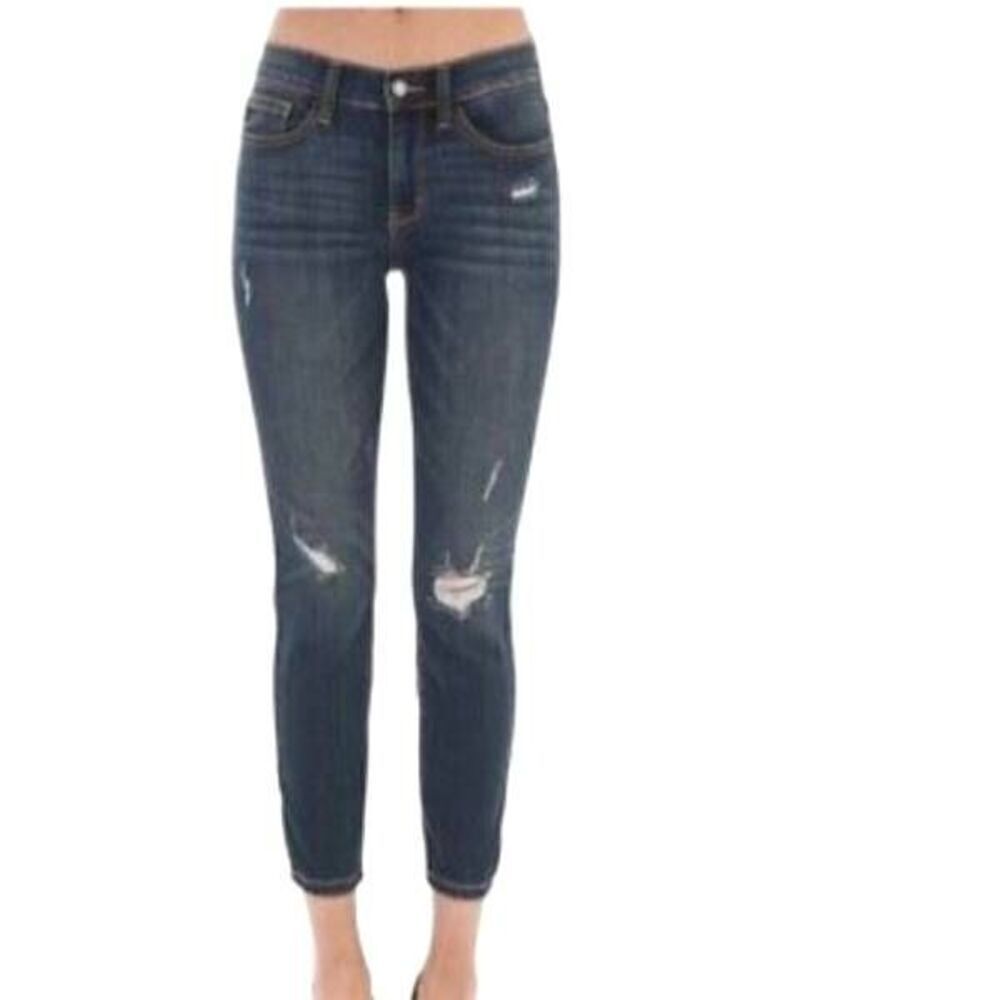 Judy Blue Destroyed Relaxed Fit Dark Wash Jeans Size 9/29